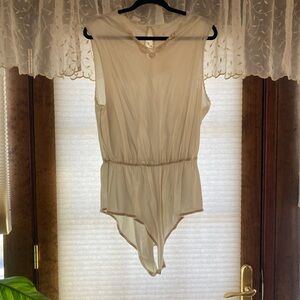 Cream Bodysuit Teddy Lingerie